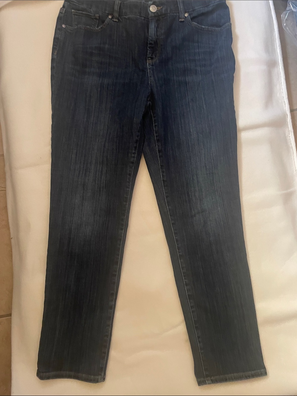 Chico's Dark Blue Straight-Leg Women's Jeans